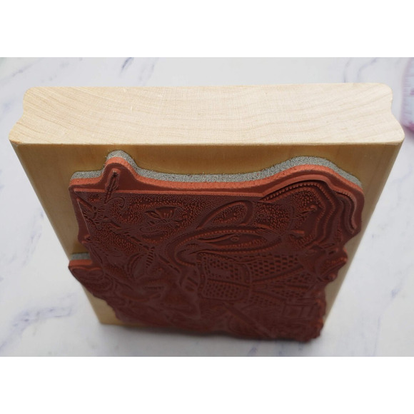 Fly Fishing Fish Collage Creative Impressions Wood Mounted Rubber Stamp - Picture 5 of 7